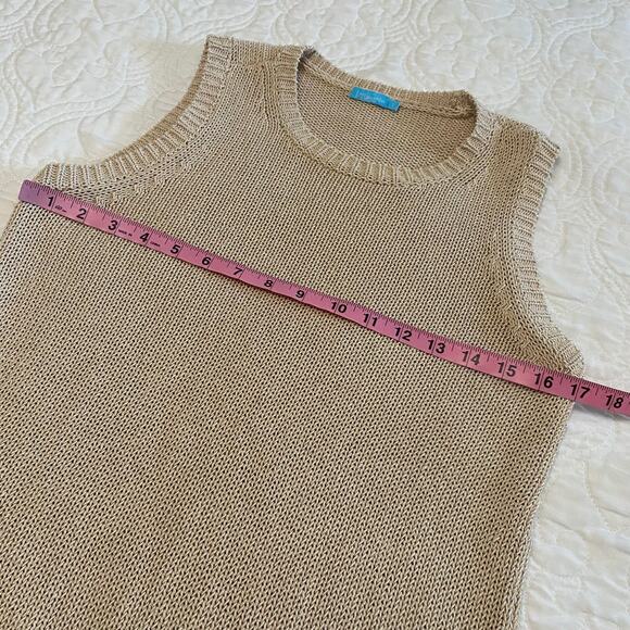 J. McLaughlin Sleeveless Open Knit Too Tan Neutral Women’s Size small Minimalist - Picture 6 of 7